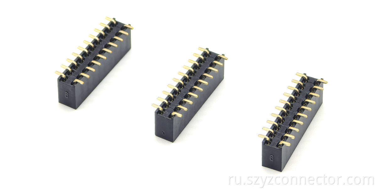 2.0mm Pitch Female header Connector Dual Row SMT H6.35mm Y-type 2*10P